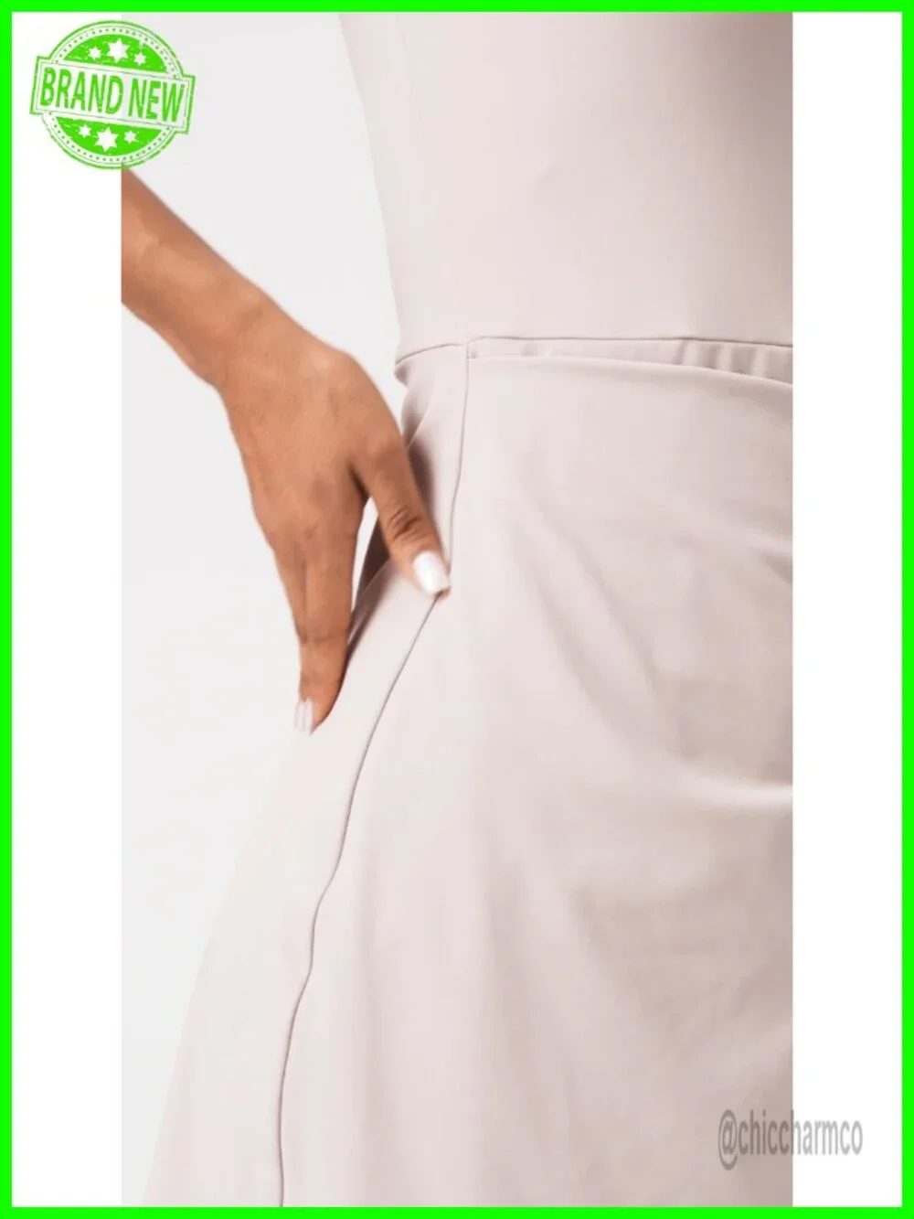 Athletic Tennis Dress with Built-in Shorts Sleeveless Wrap Skort Dress